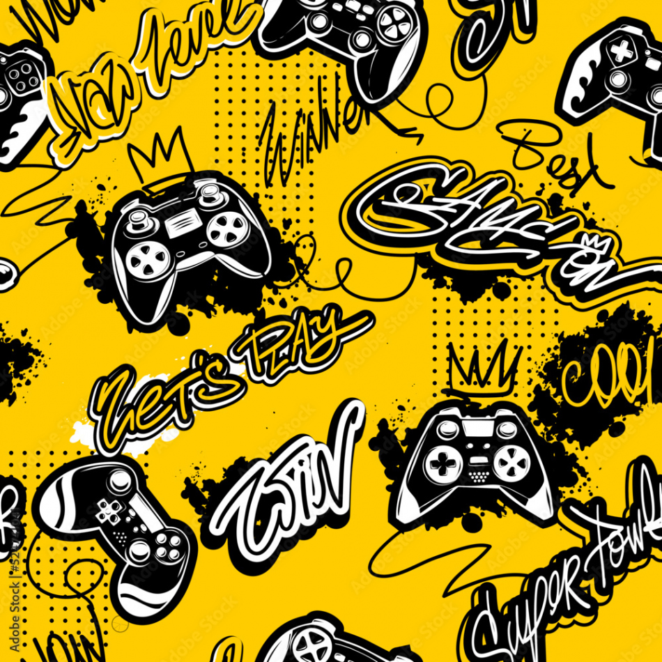 Abstract seamless gamepads pattern