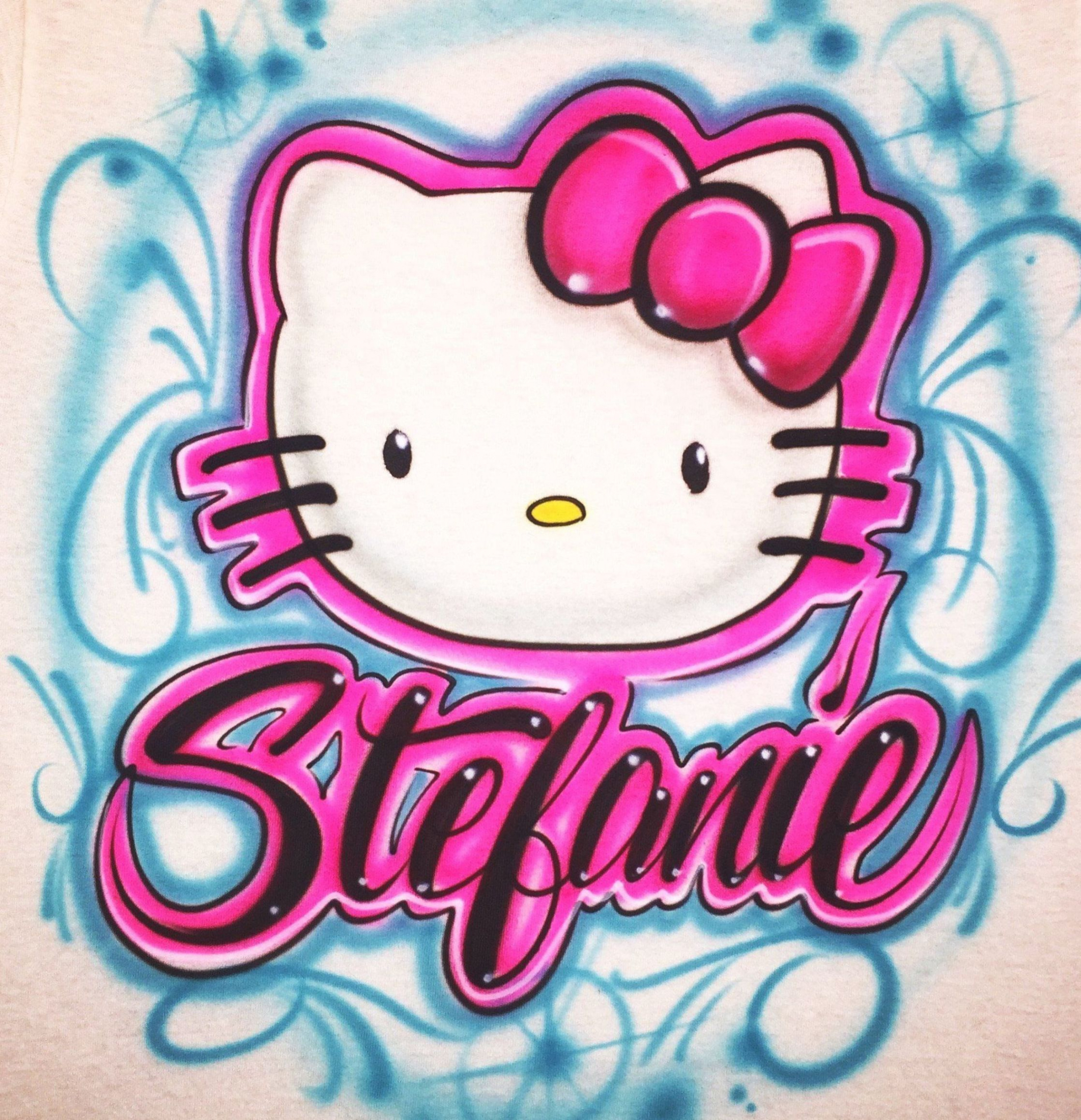 Airbrush Hello Kitty Cartoon Design  Hello kitty cartoon, Hello