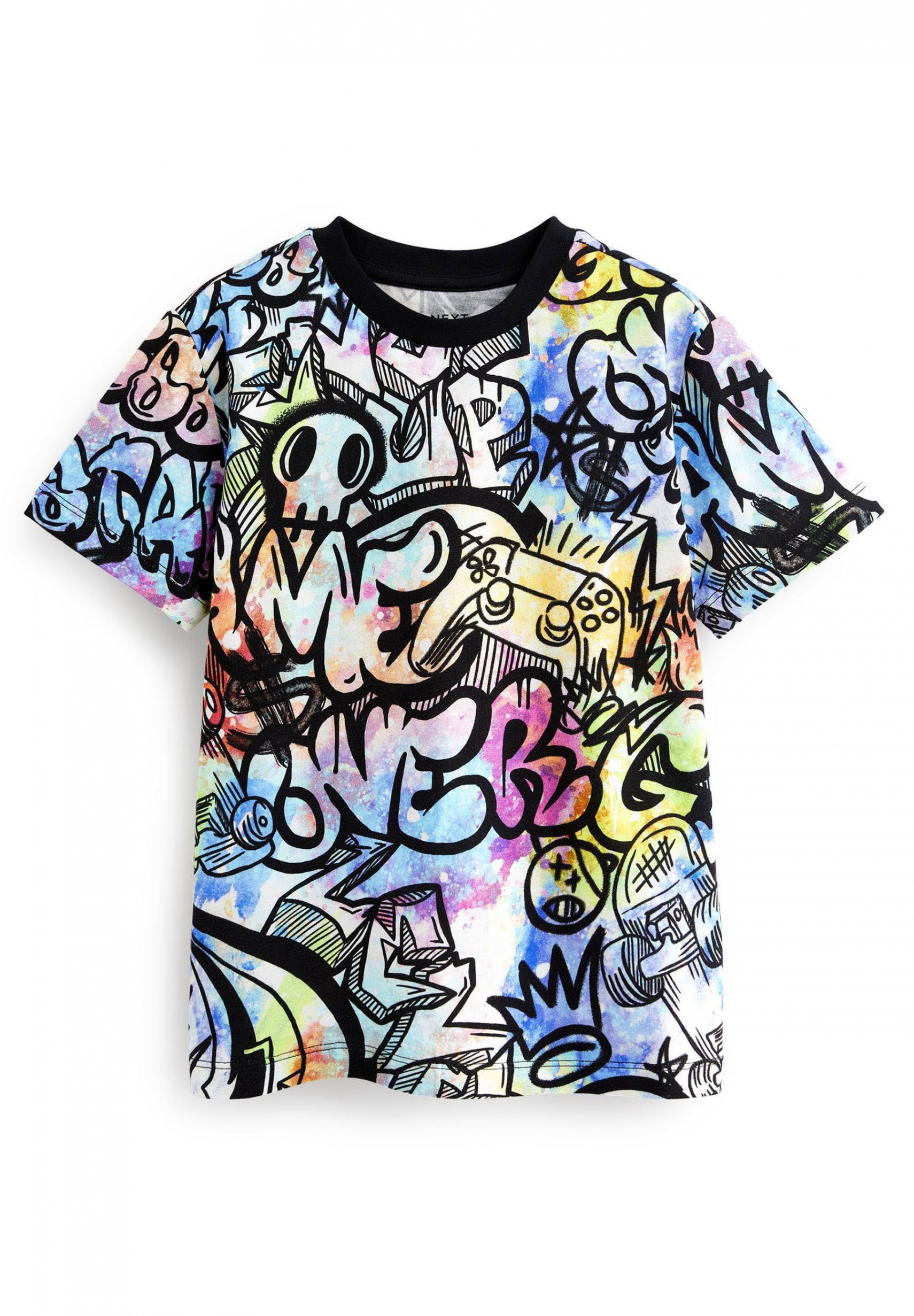 ALL OVER PRINT SHORT SLEEVE T-SHIRT - T-Shirt print - bright graffiti