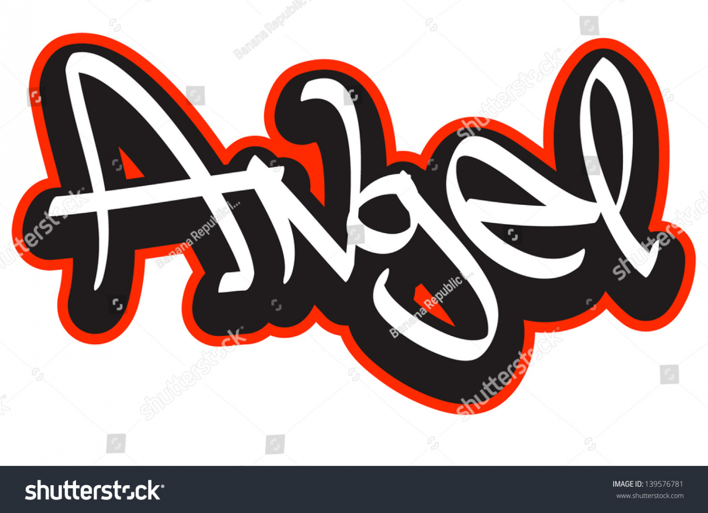 Angel graffiti Schriftstil-Name