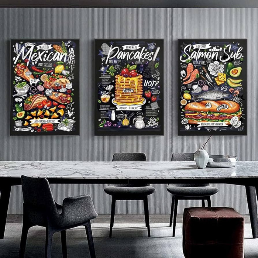 ANGELIA COMEAUX Food Poster Graffiti Art Food Canvas Painting