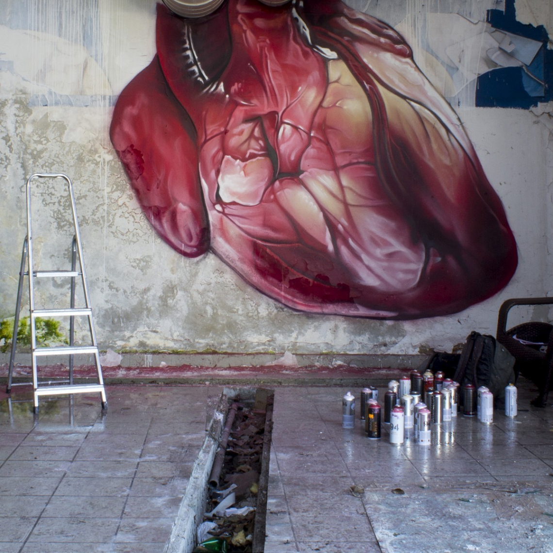 Animated Heart Piece by Lonac in Croatia – StreetArtNews