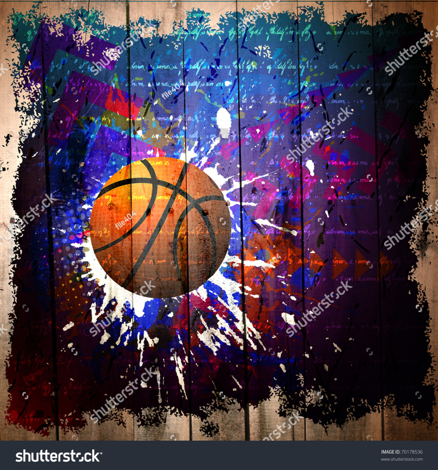 Background Basketball Sport Digital Graffiti On: Stockillustration