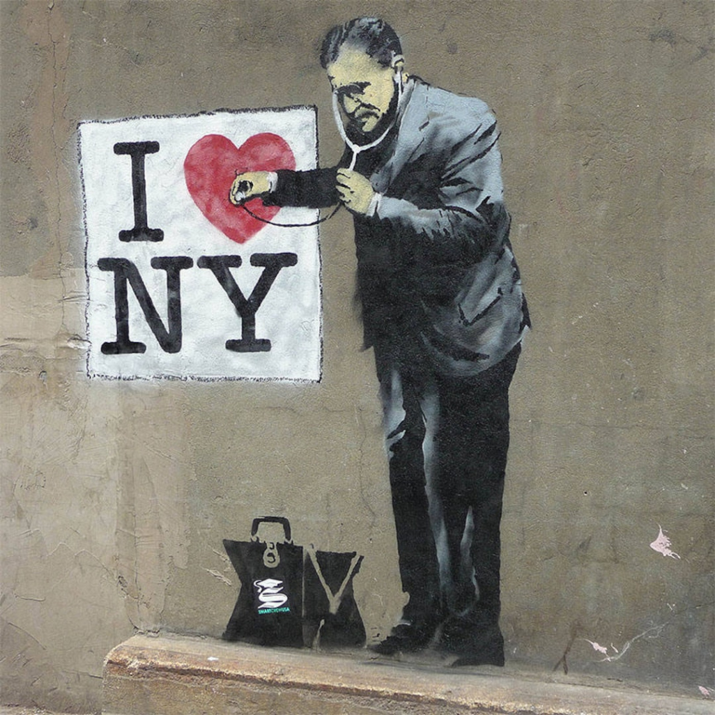 Banksy I love NY Street Art Graffiti Große Wand Metall - Etsy