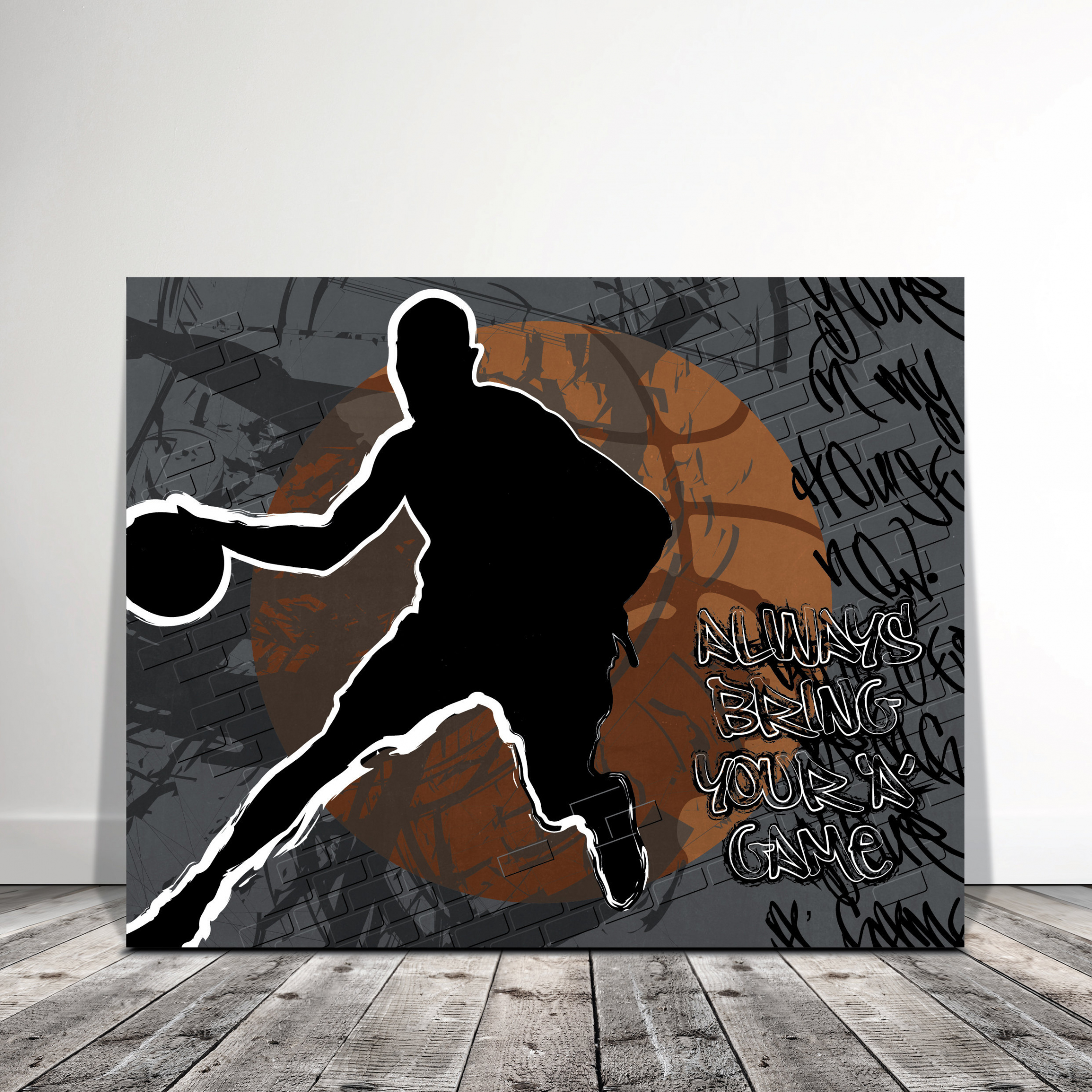 Basketball Graffiti Wall Art Sports Canvas Art for Boys Man - Etsy