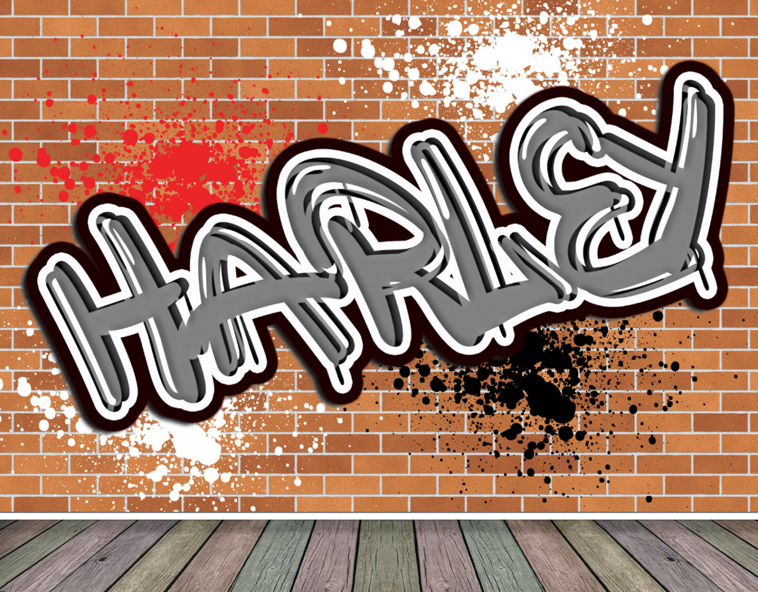 Bespoke Name Text Tag Graffiti Effect On Animated Brick Wall - Etsy