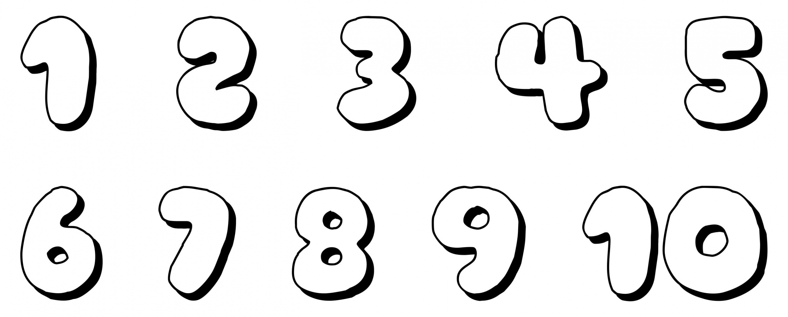 Best Printable Bubble Numbers  - PDF for Free at Printablee