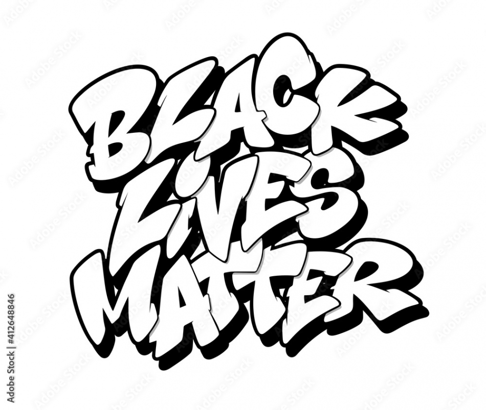 Black lives matter font in graffiti style