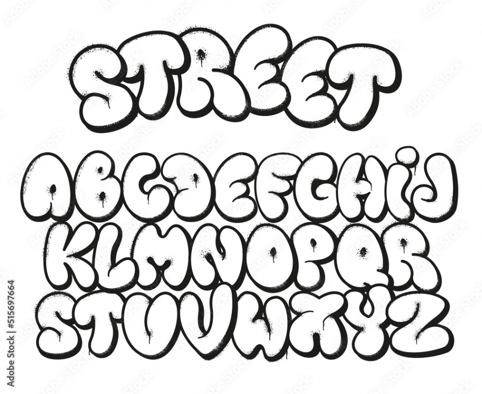 Bubble graffiti font