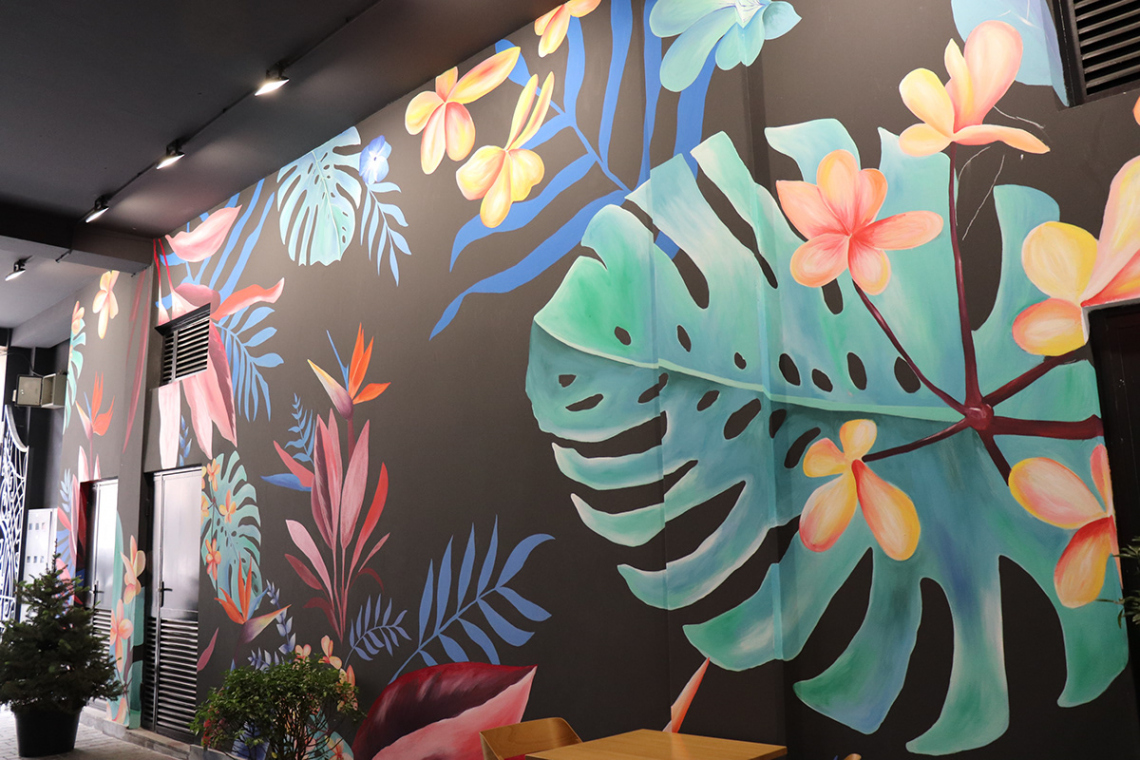 cafe mural auf Behance