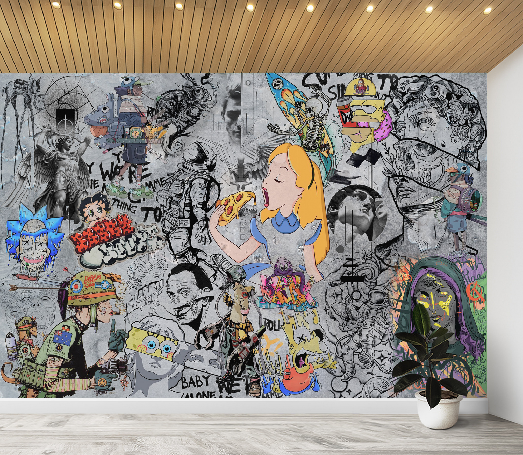 Cartoon Graffiti Street Art Wallpaper Urban Street Art Modern