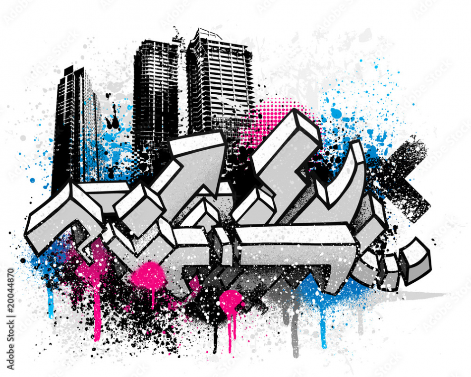 City graffiti background Stock-Vektorgrafik  Adobe Stock