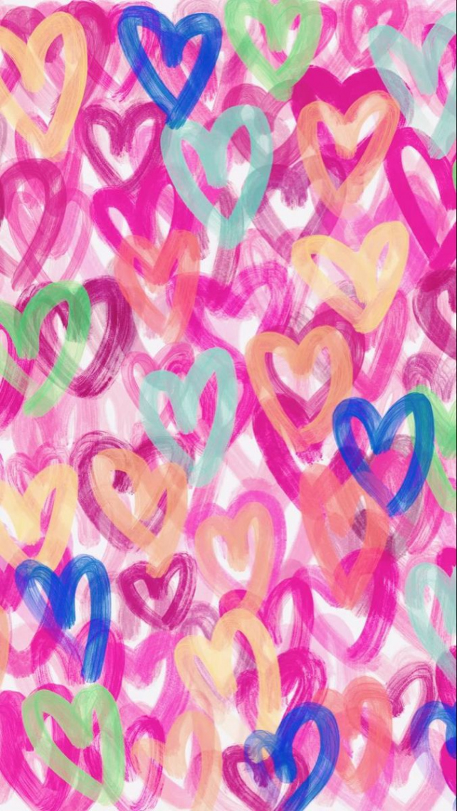 colorful graffiti hearts  Preppy wallpaper, Iphone wallpaper