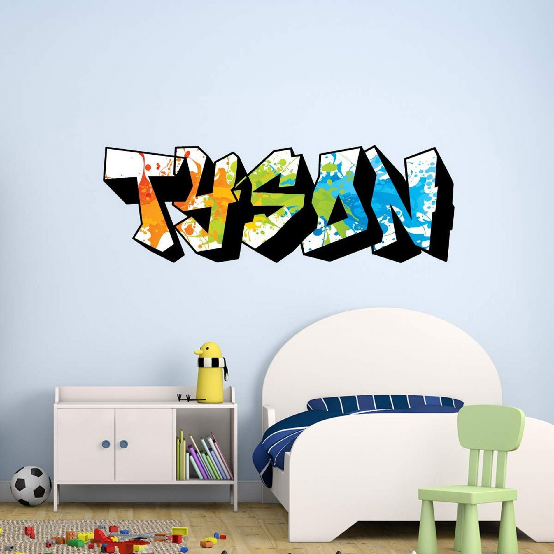 Custom Graffiti Wall Art Decals Name - Personalized Boys Room Decor Hip Hop  Vinyl Sticker - VWAQ GN