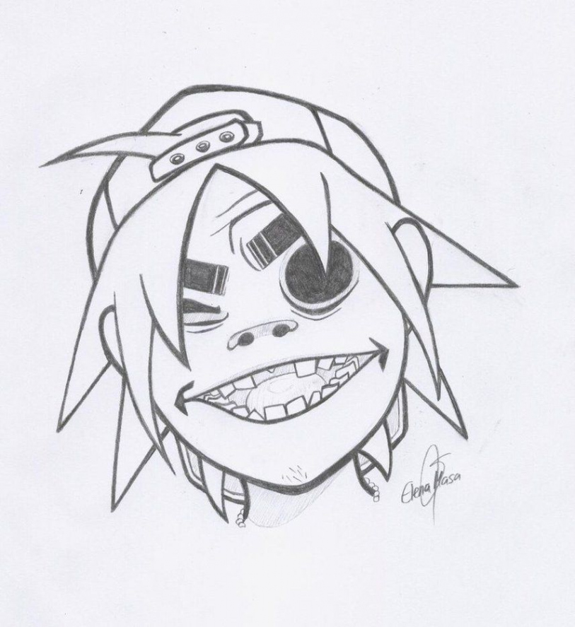 D - Gorillaz  Gorillaz art, Graffiti drawing, Sketch book