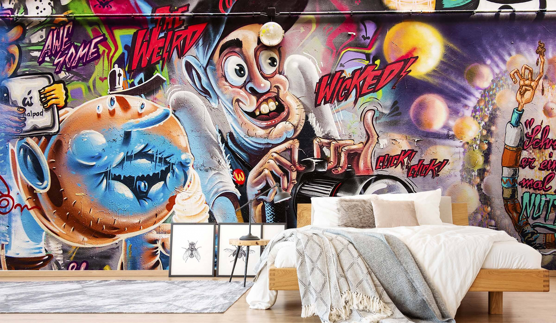 D Graffiti Wall Painting  Wall Murals  AJ Wallpaper