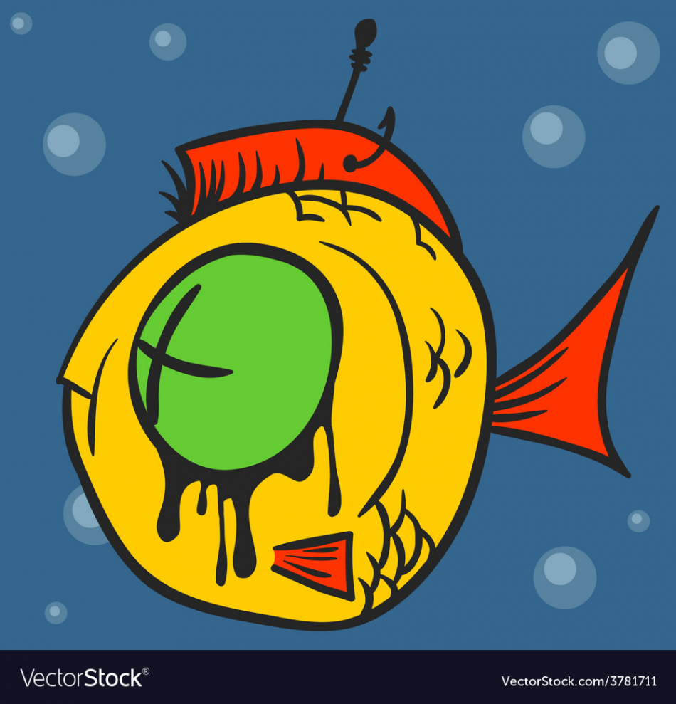 Dead fish graffiti Royalty Free Vector Image - VectorStock