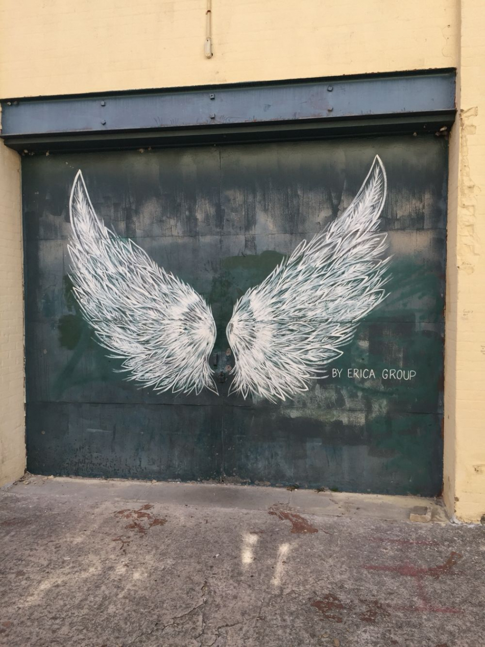 DeLand Wings  Mural art, Angel wall art, Wings art