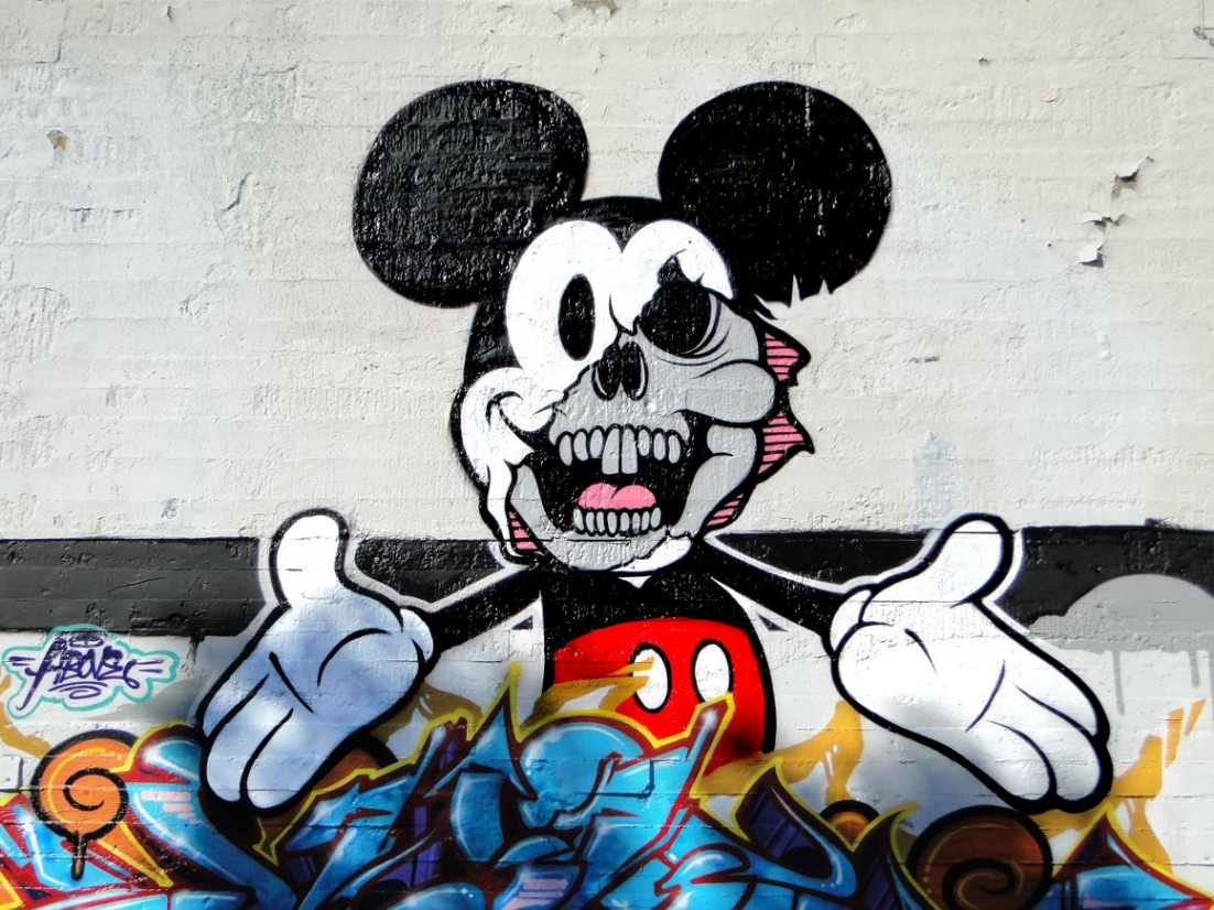 Demonic Mickey funny art cool graffiti artistic street art mickey