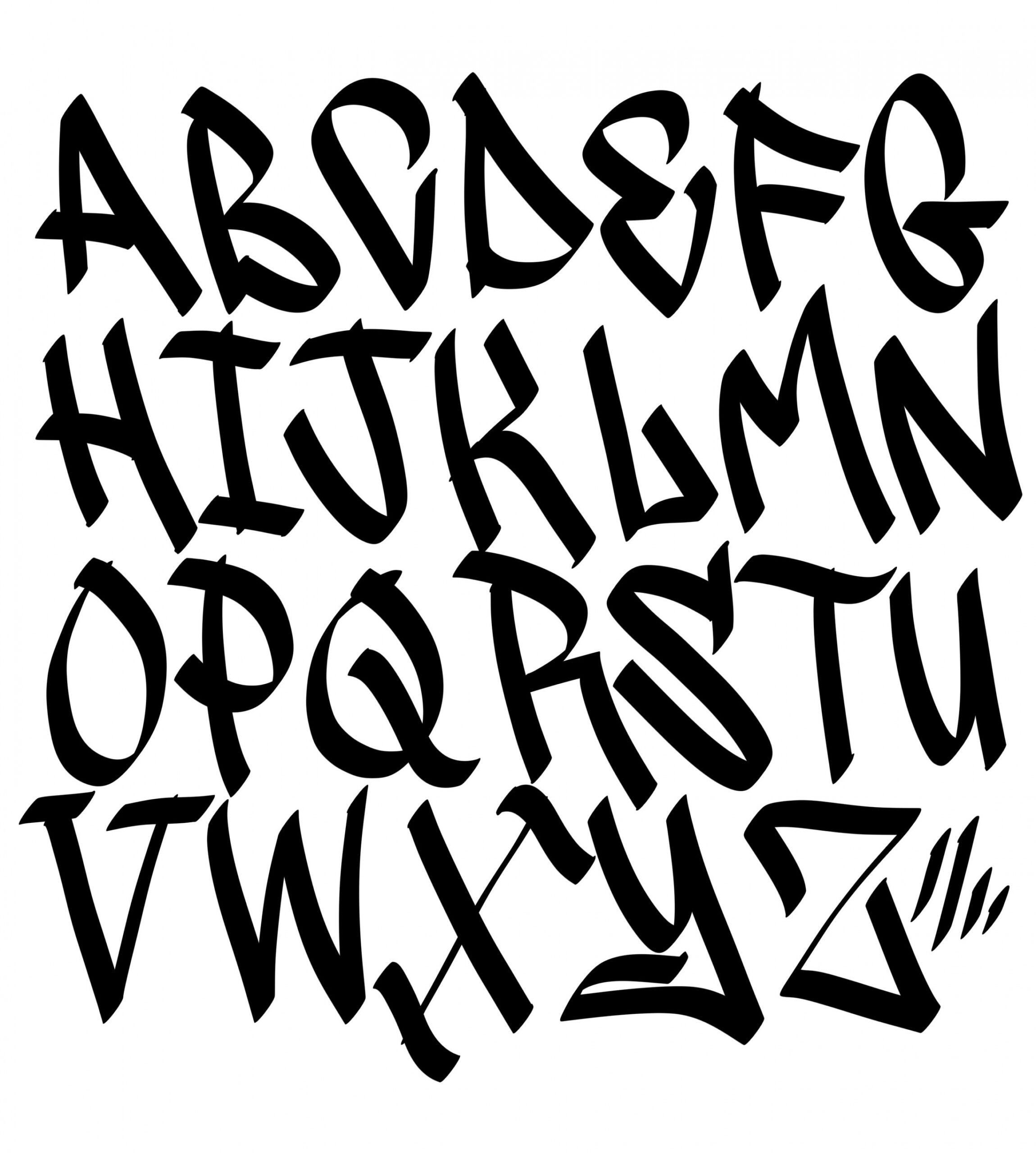 DIGITALER DOWNLOAD Graffiti Tag Alphabet PNG Schriftzug - Etsy