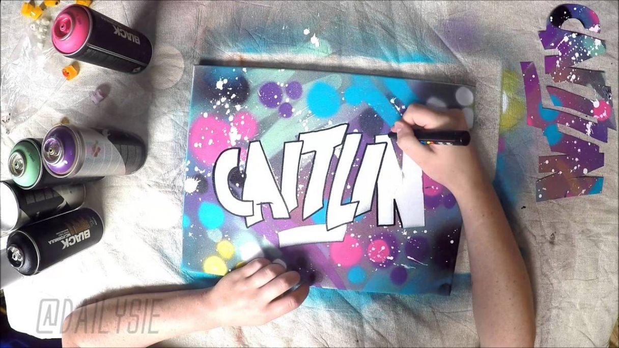 DIY - Graffiti Inspired Canvas Art