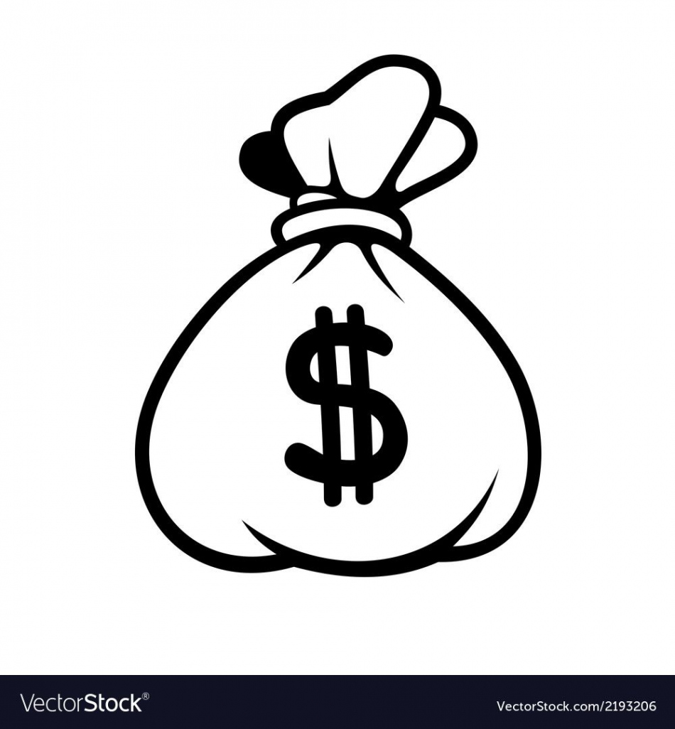 Dollar Money Icon with Bag Royalty Free Vector Image  Money