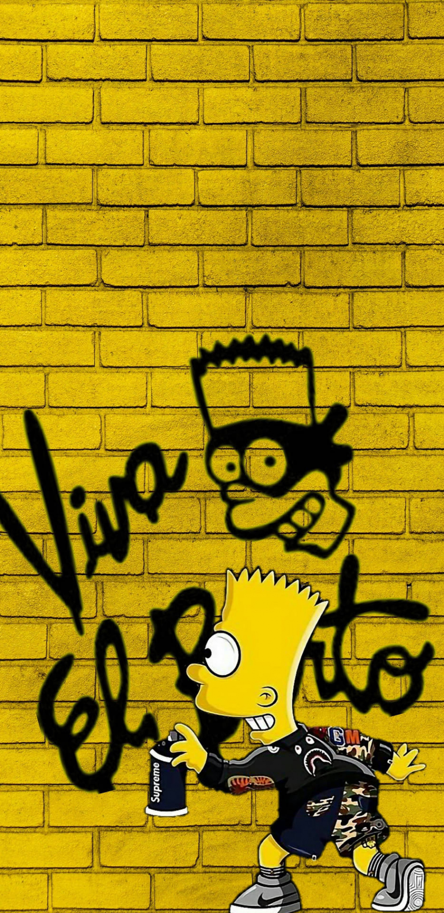 Download Bart Simpson Wall Graffiti iPhone Wallpaper  Wallpapers