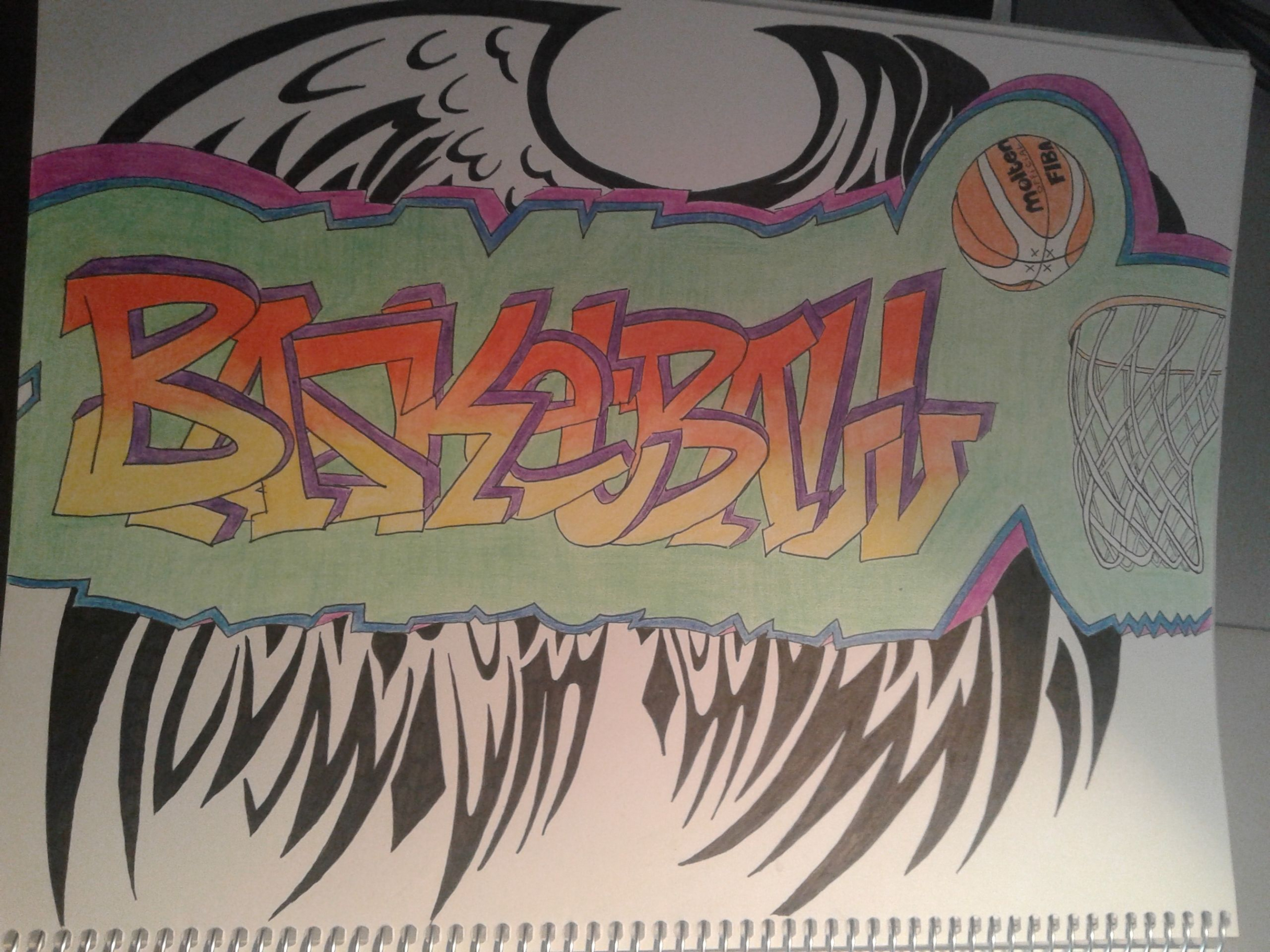 drawing #graffiti #basketball  Basquet