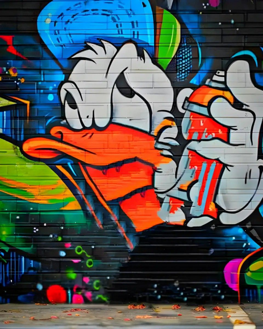 Duck graffiti editing background download in   Picsart