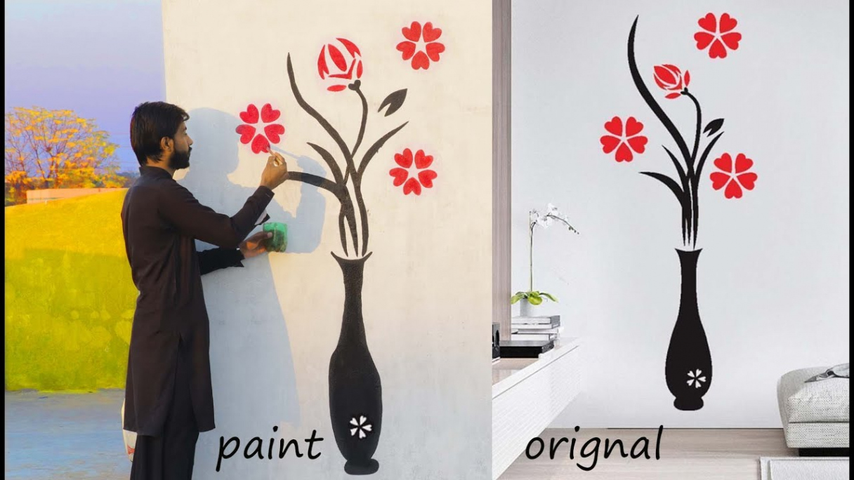 Easy DIY Wall Painting at Home  simple Wall art  Easy Wall Decorations   wall painting ideas