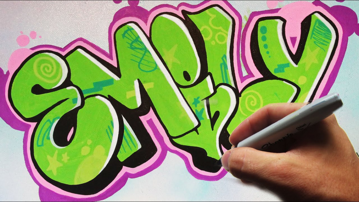 Emily Throwie Graffiti Canvas Speed Art