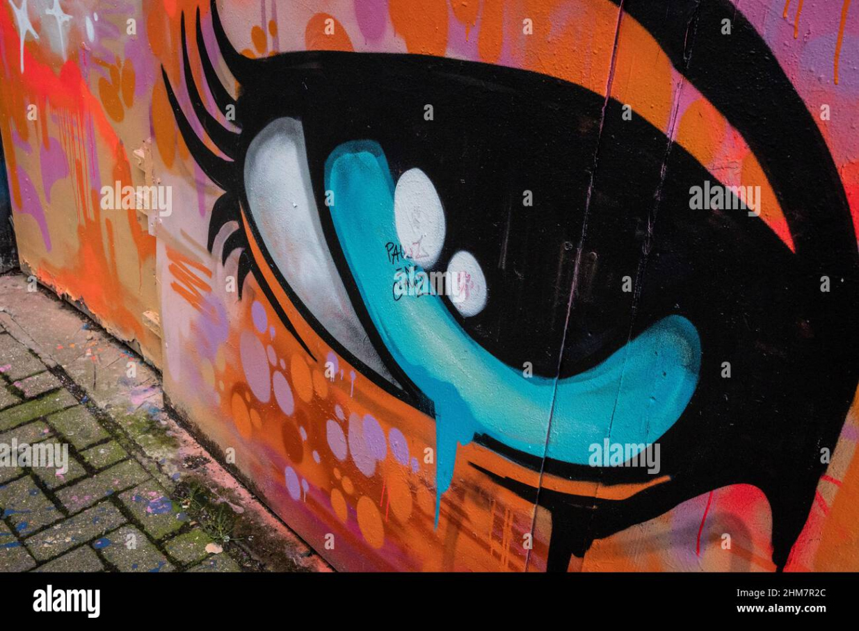 Eye graffiti wall art hi-res stock photography and images - Alamy