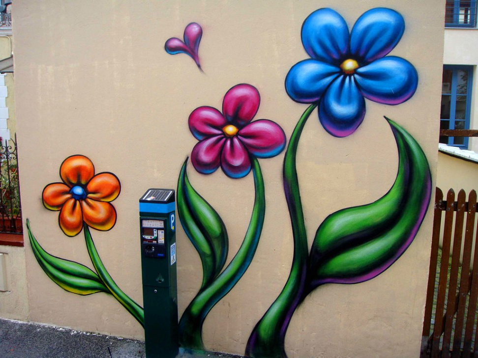 flower street art by nowart  graffiti flower street art flo  Flickr