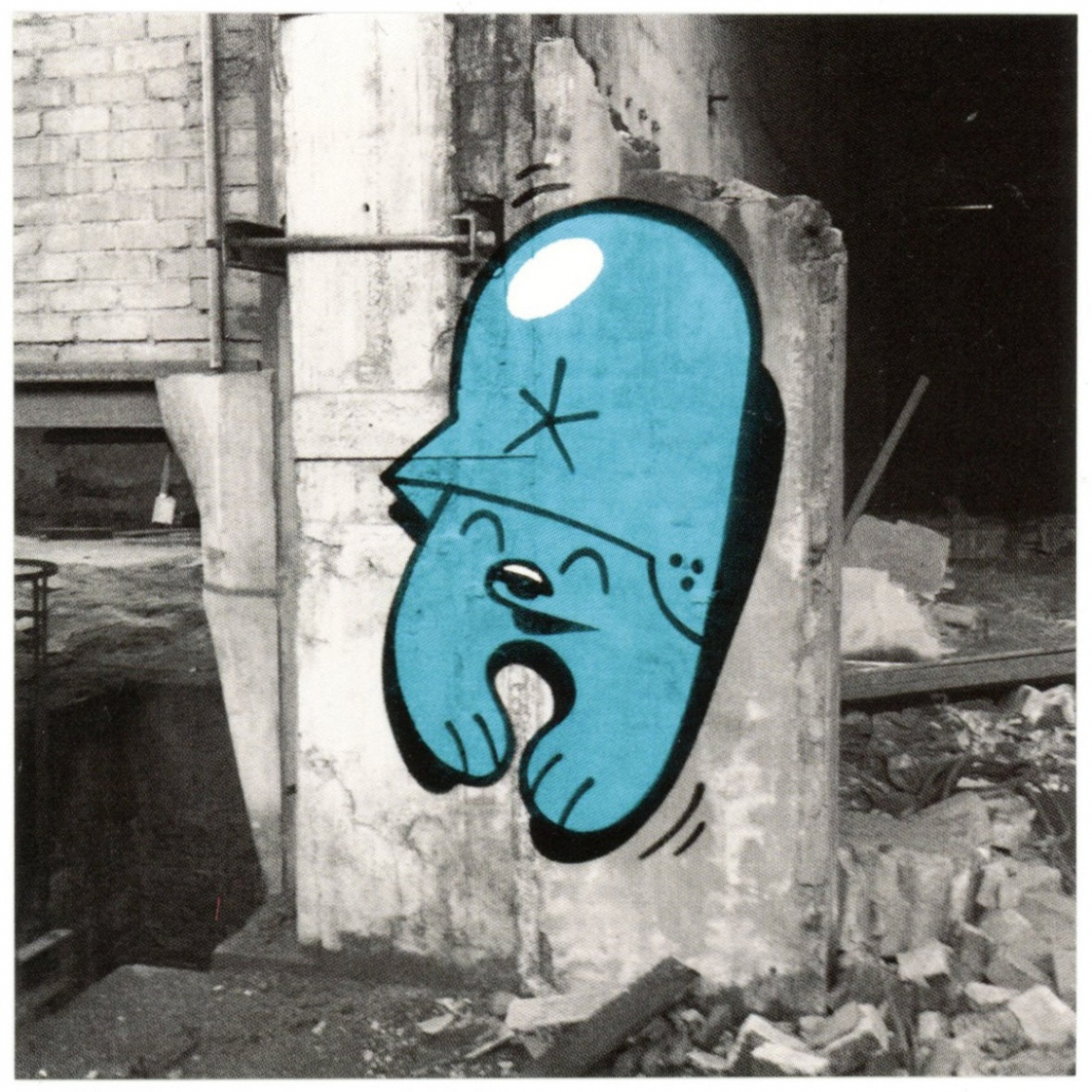 Flying Fortress Street Art Sticker