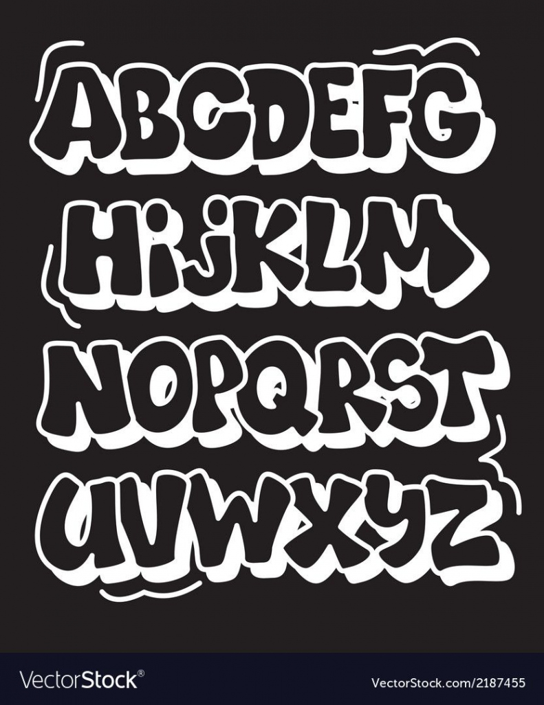 Font Styles Alphabet Graffiti  Graffiti lettering fonts, Graffiti