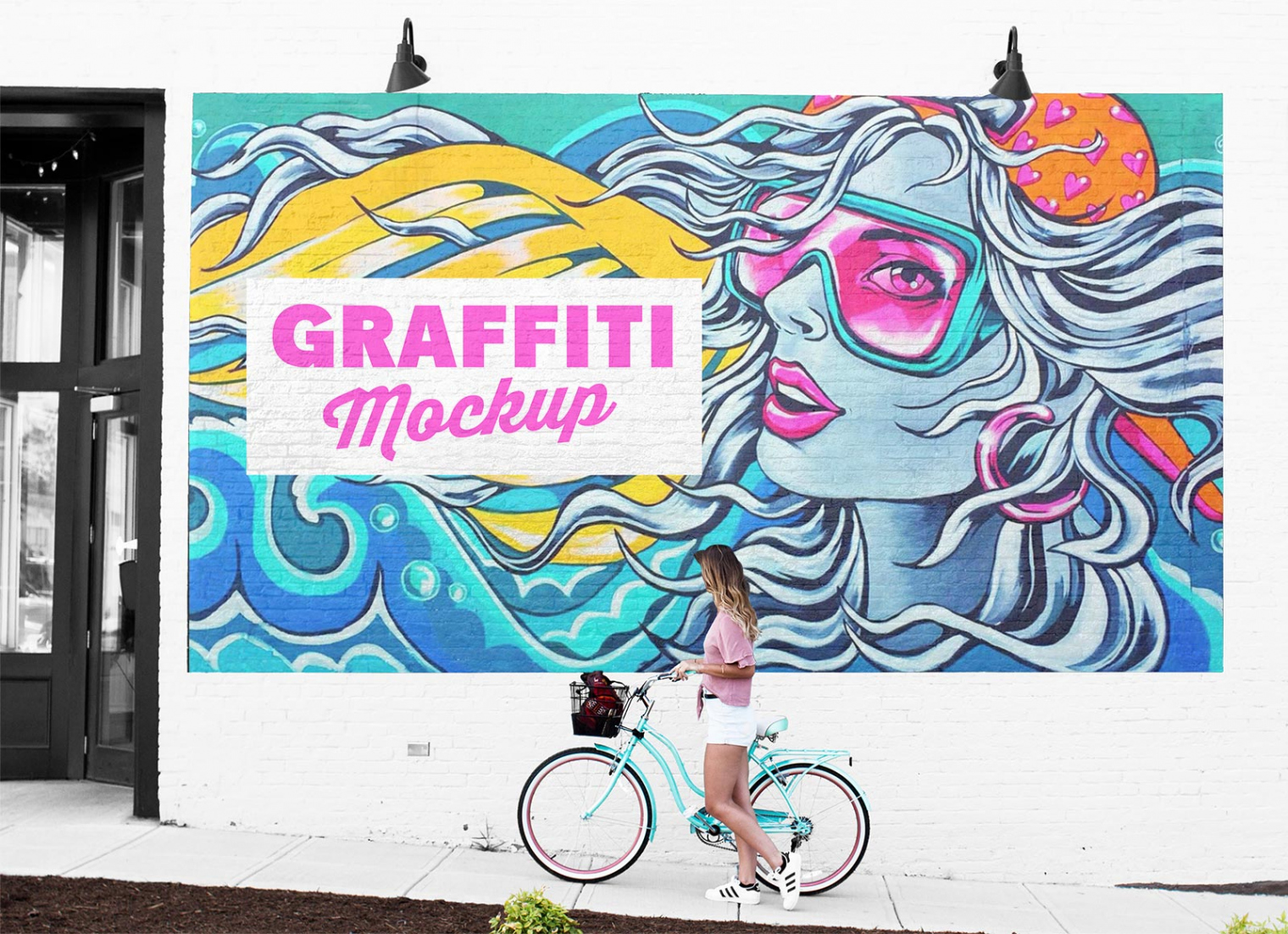 Free Street Mural Wall Art / Graffiti Mockup PSD - Good Mockups