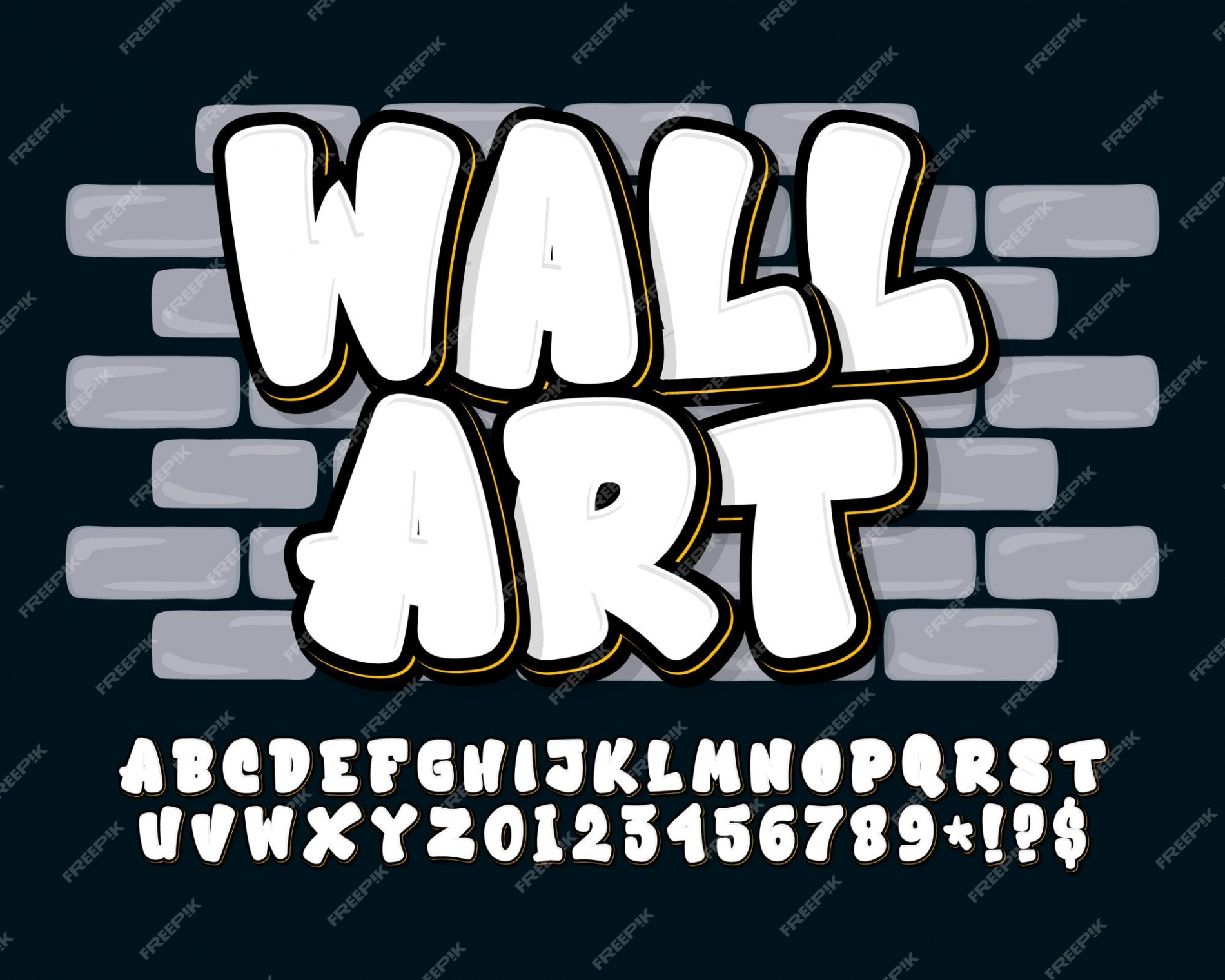 Free Vector  Street art graffiti fonts alphabet