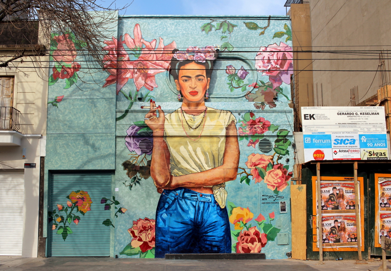 Frida Kahlo mural in Buenos Aires  Buenos Aires Street Art