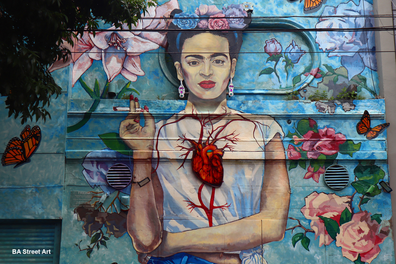 Frida Kahlo mural in Palermo Hollywood gets new look  BA Street Art