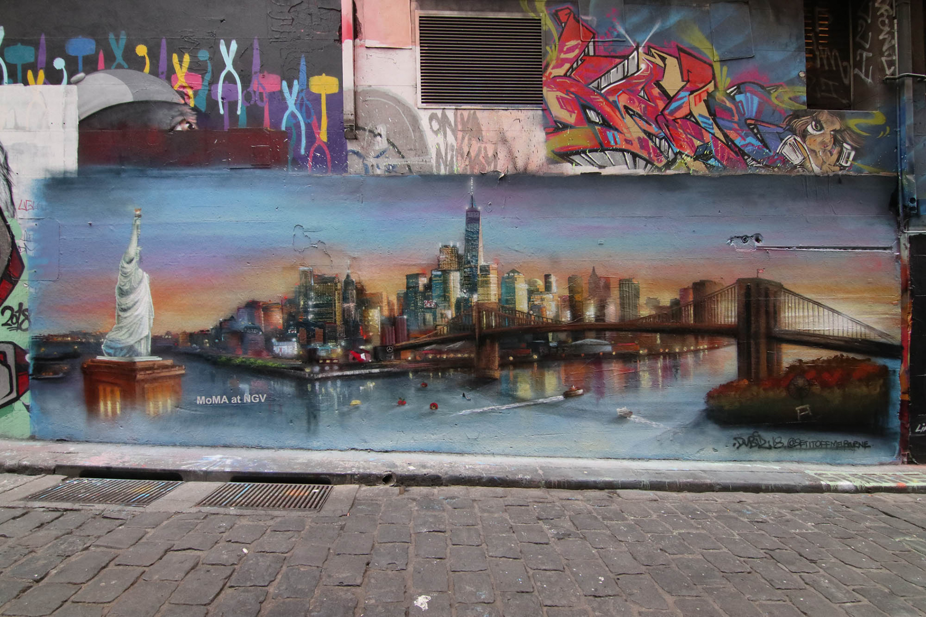 Graffiti Artist Melbourne new-york-landscape-graffiti-mural-