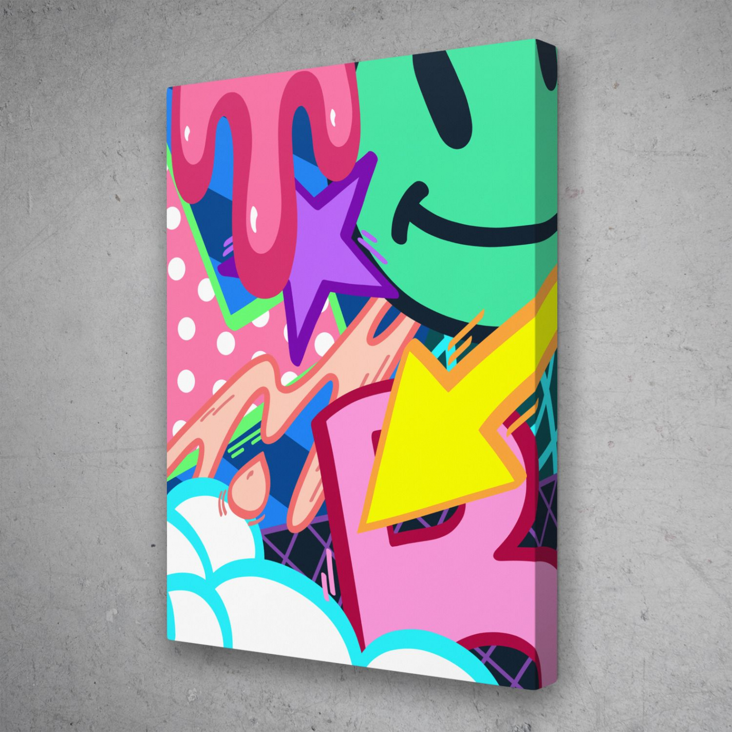 Graffiti Blast Street Art Cartoon Pop Art Canvas Wall Art