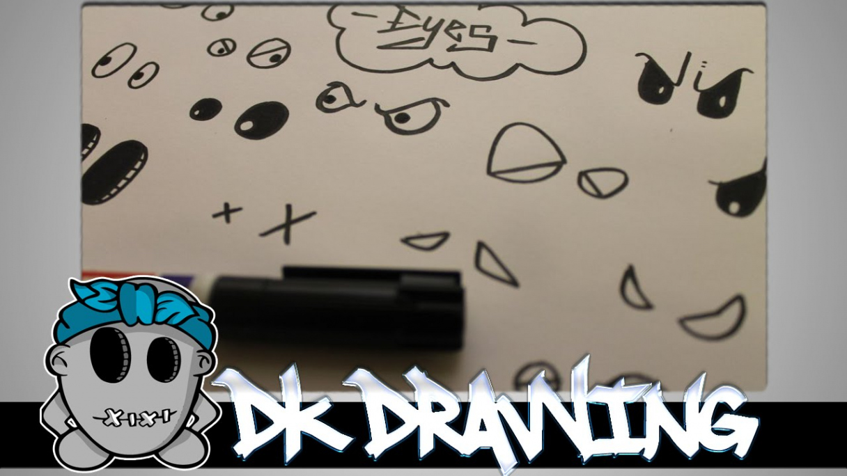 Graffiti Character Tutorial for beginners - How to draw diffrent eyes