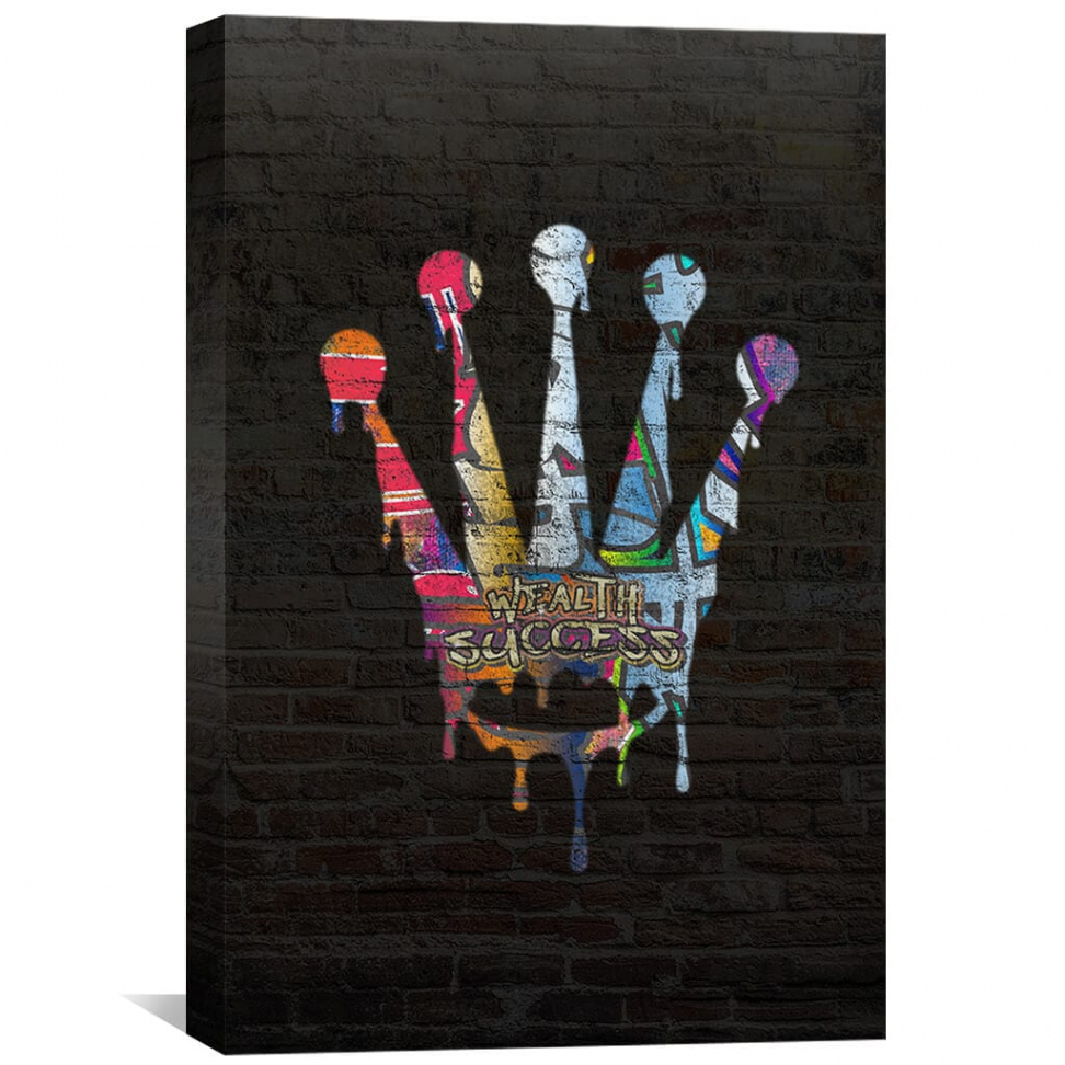 Graffiti Crown Canvas – ClockCanvas