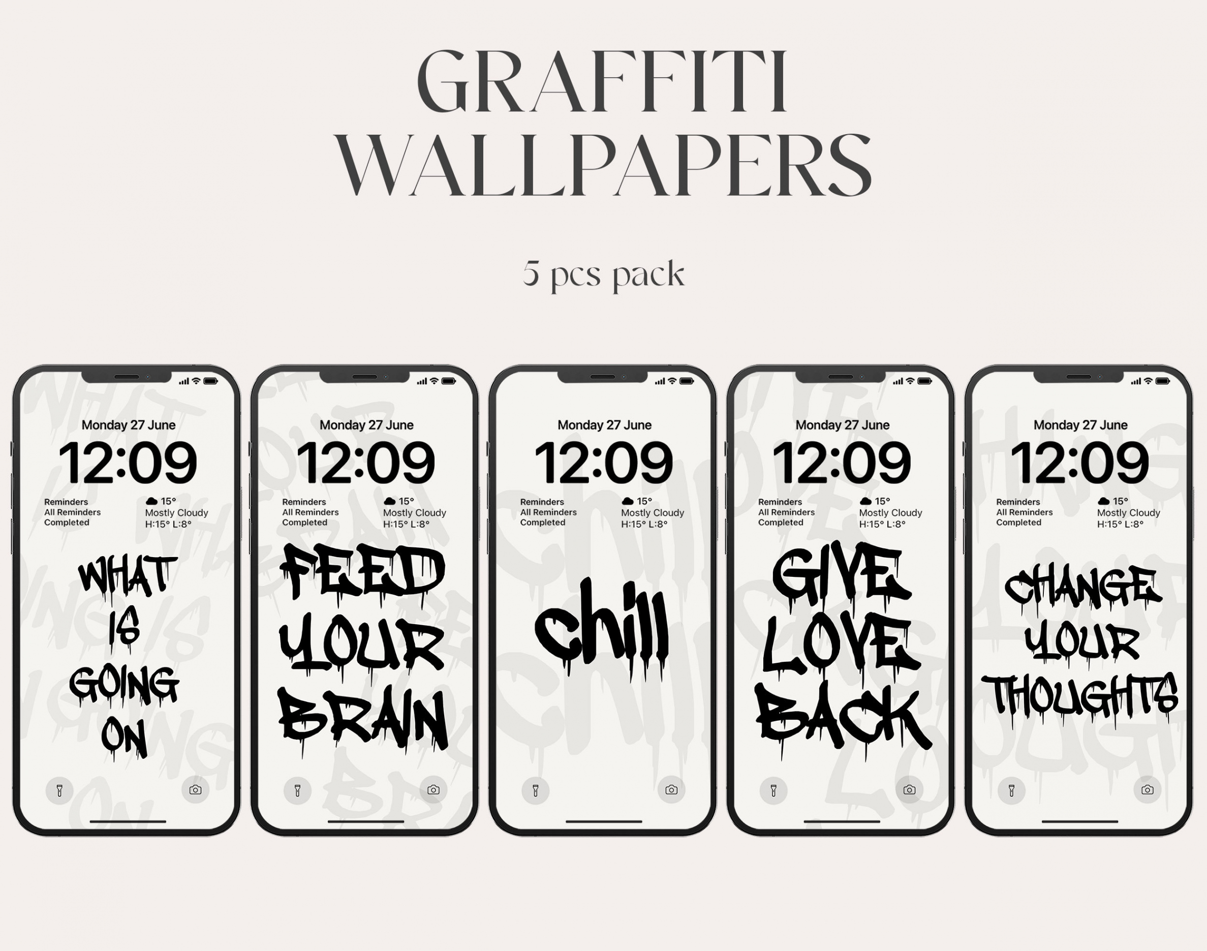 Graffiti iPhone Wallpapers minimal iPhone art iOS  - Etsy