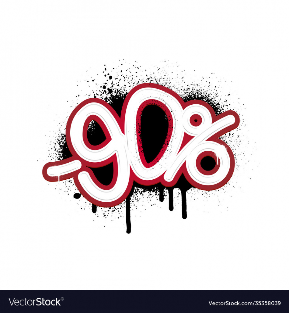 Graffiti lettering discount - percent Royalty Free Vector