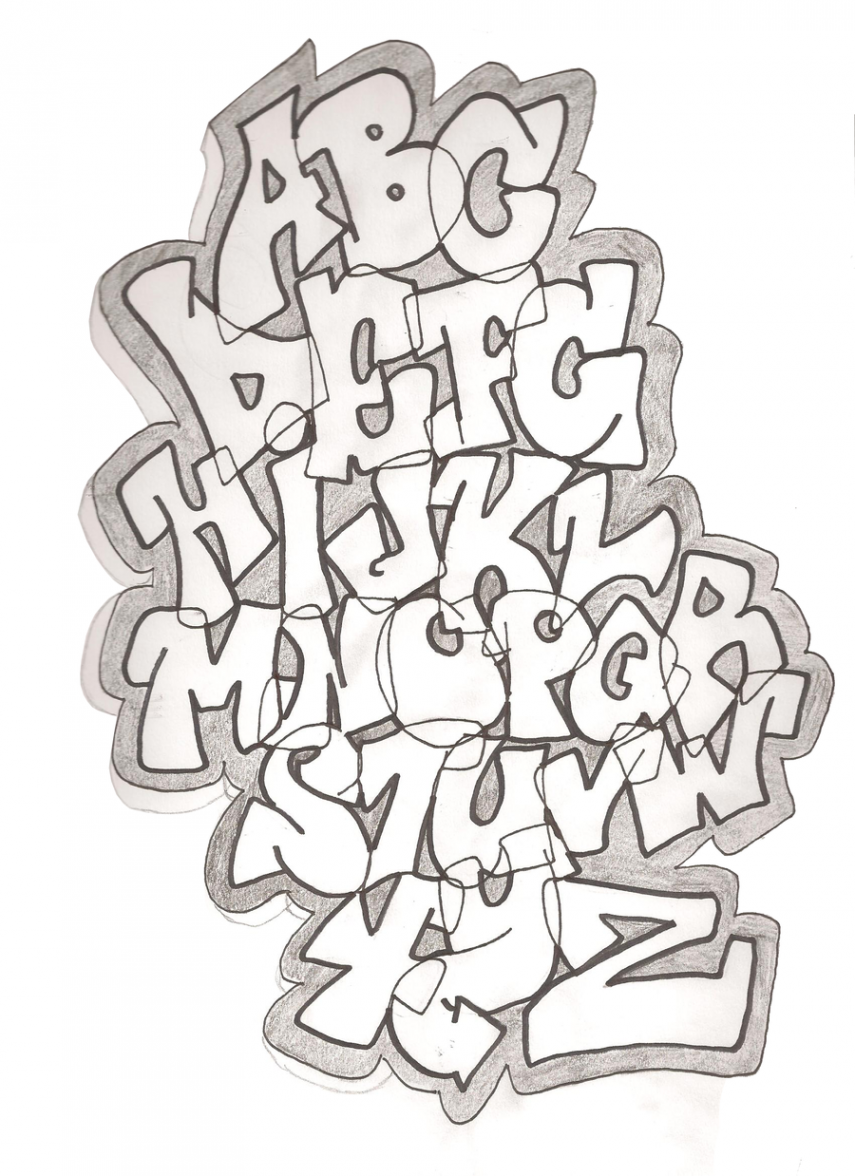 Graffiti lettering, Graffiti lettering alphabet, Graffiti alphabet