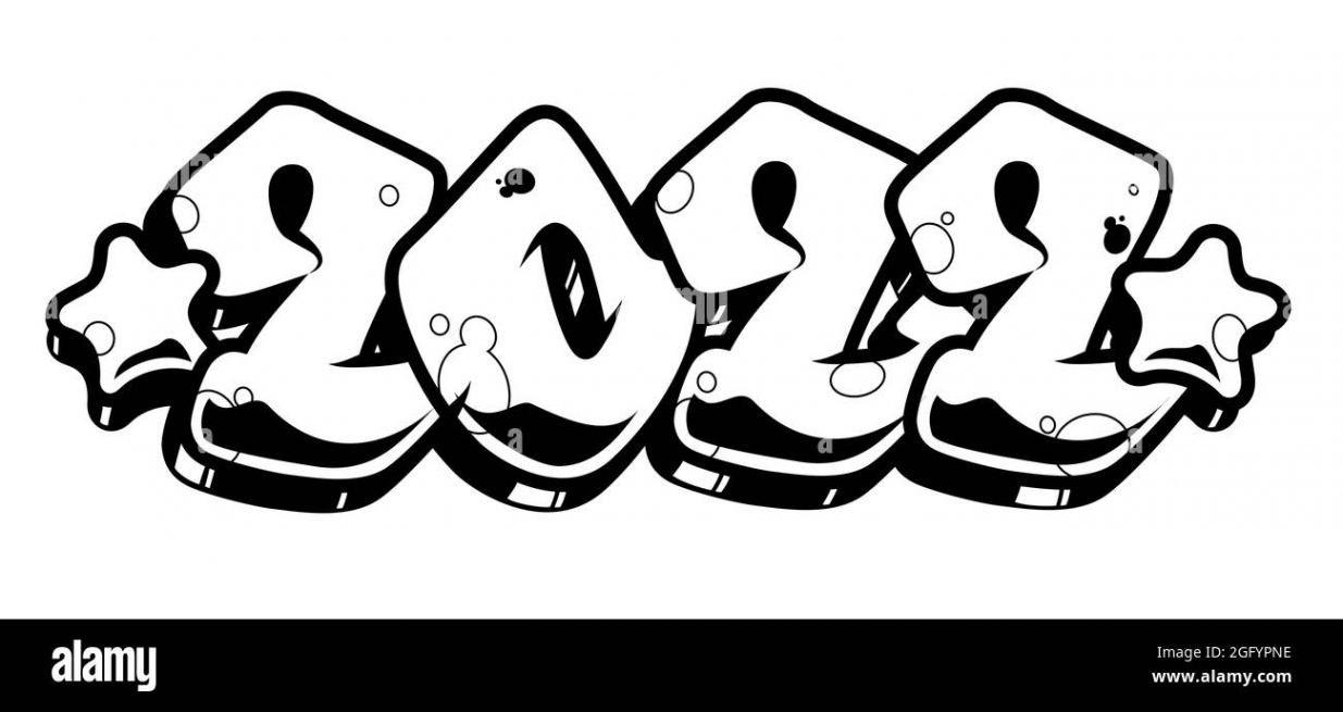 Graffiti letters Black and White Stock Photos & Images - Alamy