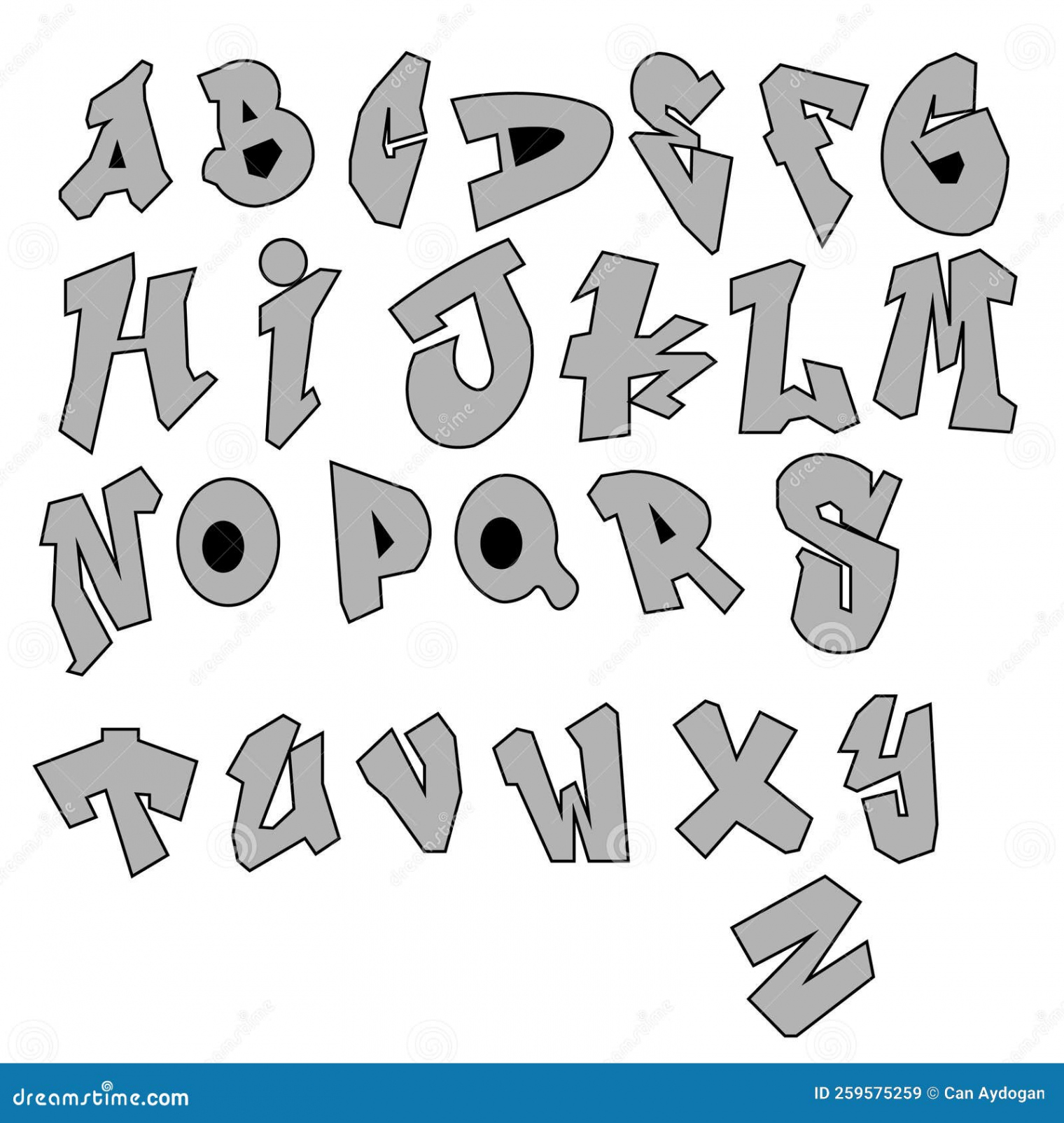 Graffiti letters stock illustration