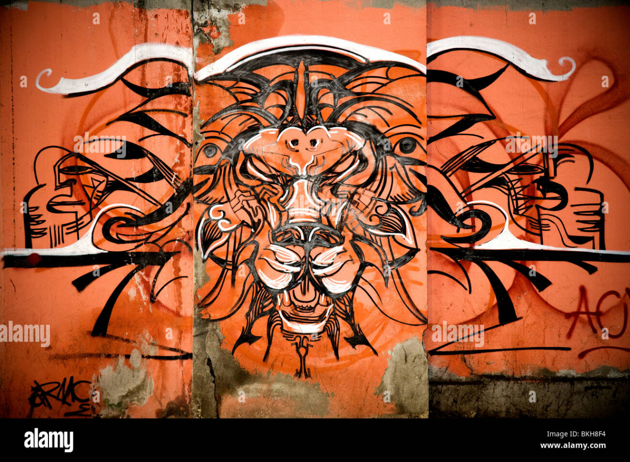 Graffiti lion hi-res stock photography and images - Alamy