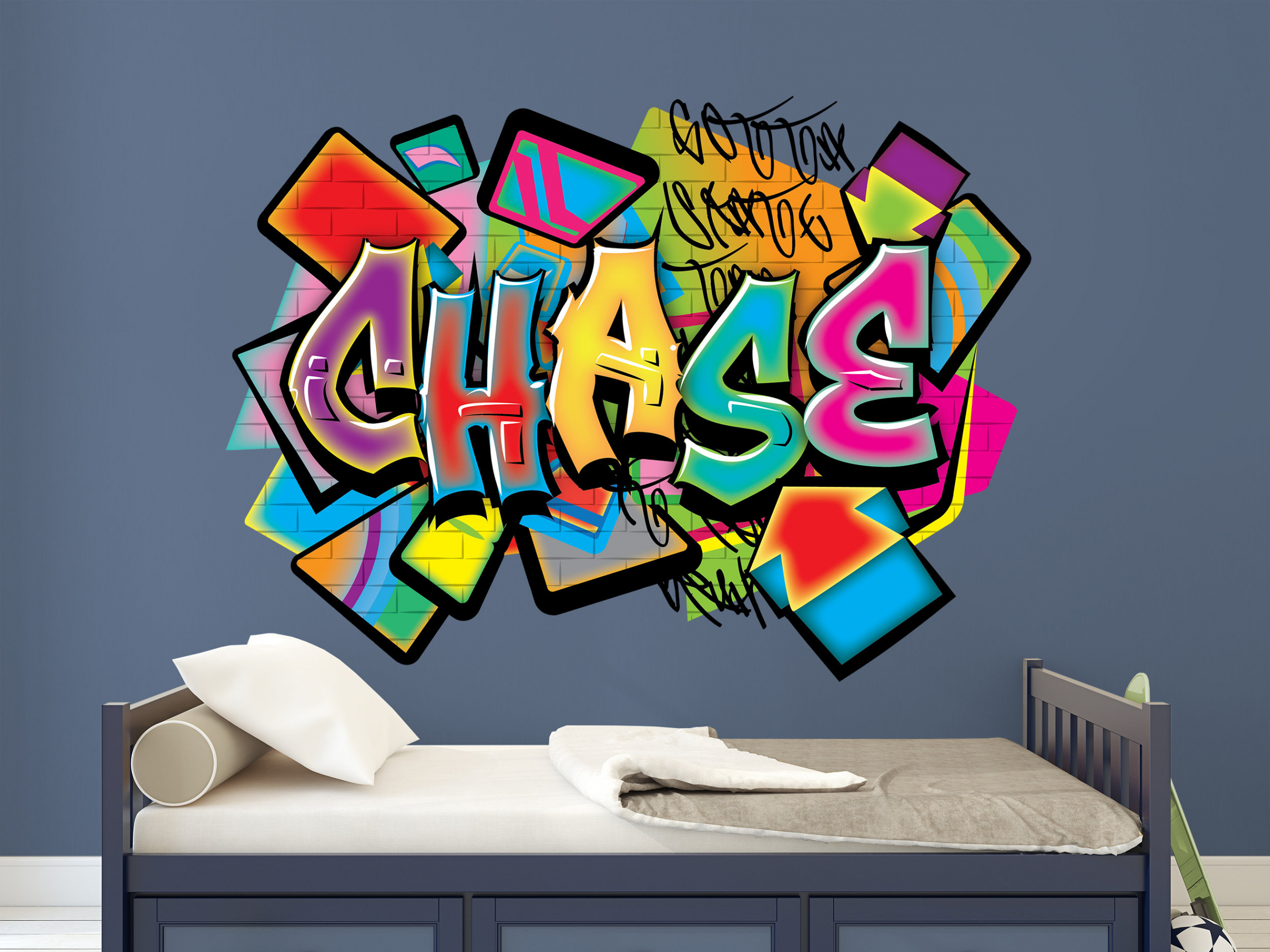 Graffiti Name Colorful Brick Wall Decal Custom Name Art - Etsy